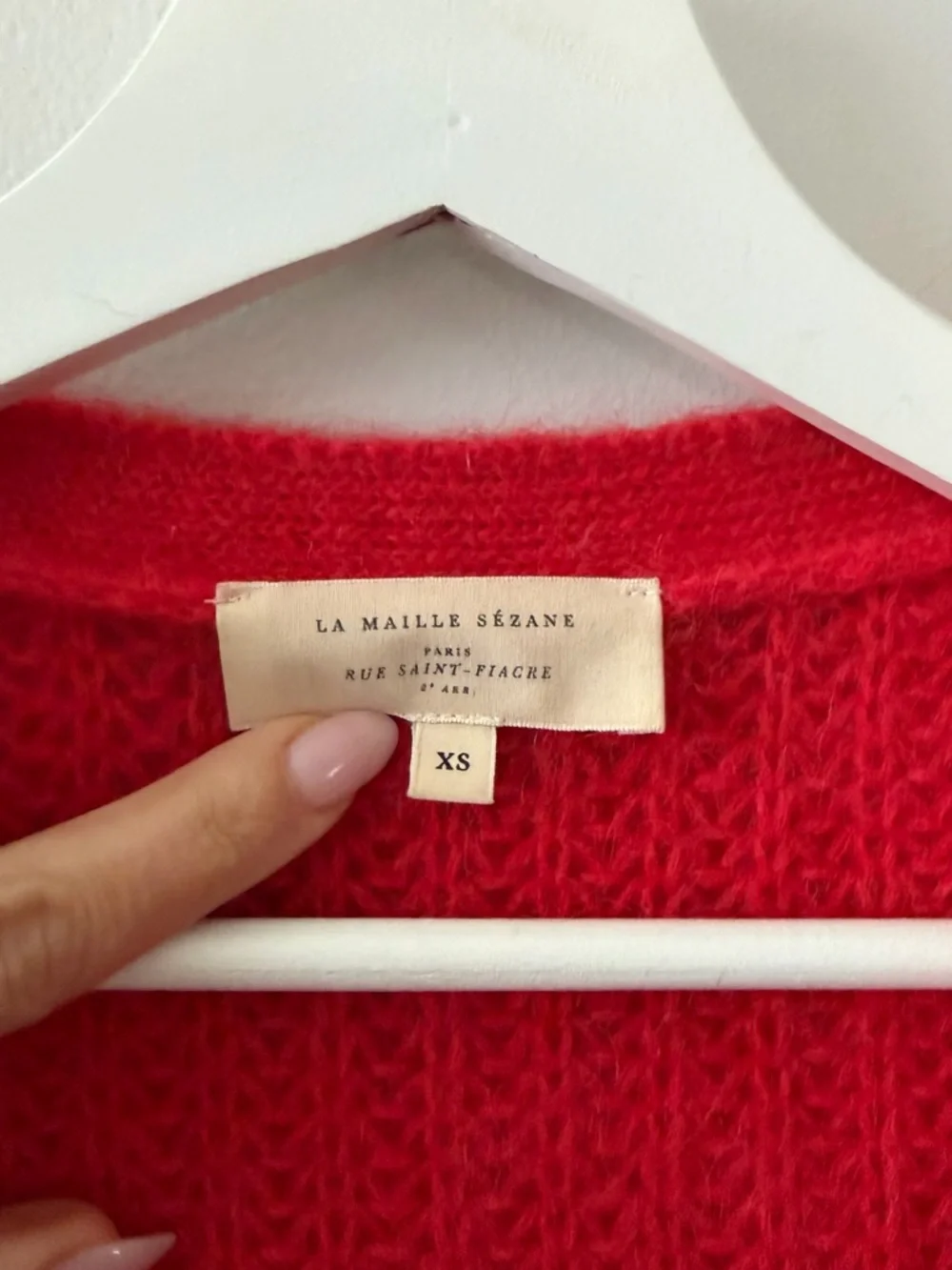 Sezane Achille Cardigan in Red - Picture 5 of 8